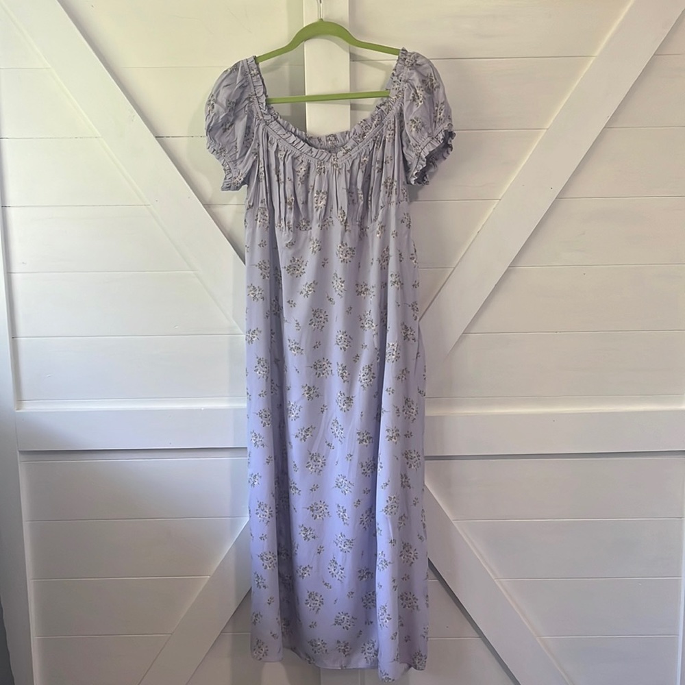 NWT H&M lavender floral midi dress